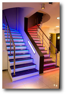 Led flexible escalier