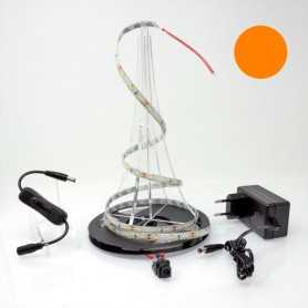 Bande led orange de 5 mètres avec interrupteur et alimentation secteur