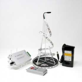 Kit ruban LED RGB 60LED/m IP20 2m50 capteur son avec batterie 4200mAh