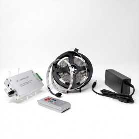 Kit ruban LED RGB 60LED/m IP20 5m capteur son 220V