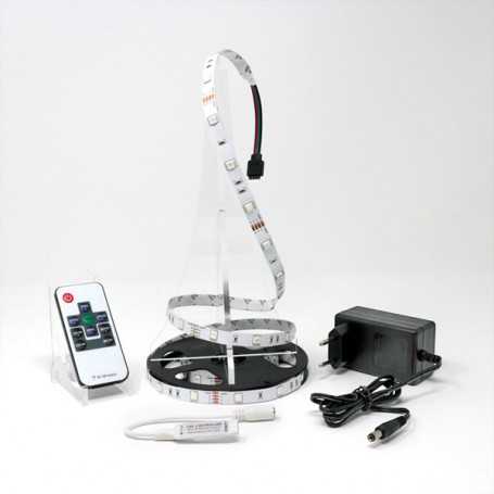 Kit ruban LED RGB 30LED/m IP20 2m50 mini contrôleur RF 220V