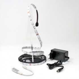 Kit ruban LED RGB 30LED/m IP20 2m50 mini contrôleur manuel 220V
