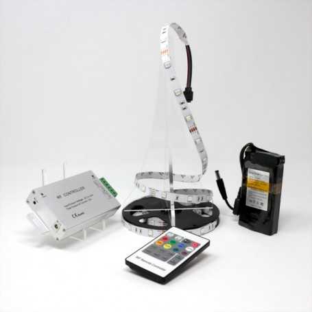Kit ruban LED RGB 30LED/m IP20 2m50 contrôleur RF avec batterie 4200mAh