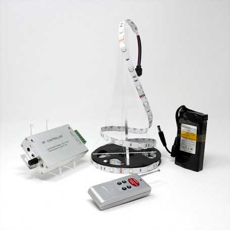 Kit ruban LED RGB 30LED/m IP20 2m50 capteur son avec batterie 4200mAh