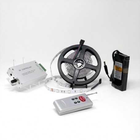 Kit ruban LED RGB 30LED/m IP20 5m capteur son avec batterie 4200mAh