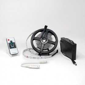 Kit ruban LED RGB 30LED/m IP65 5m mini contrôleur RF avec boitier piles