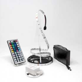 Kit ruban LED RGB 30LED/m IP20 2m50 contrôleur 44 touches avec boitier piles