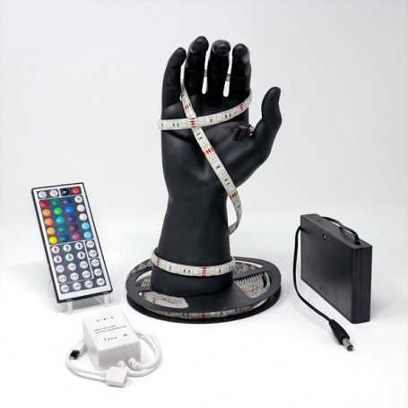 Kit ruban LED RGB 60LED/m IP65 2m50 contrôleur 44 touches avec boitier piles