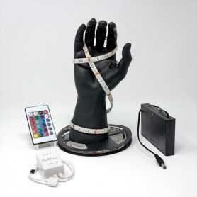 Kit ruban LED RGB 60LED/m IP65 2m50 contrôleur 24 touches avec boitier piles