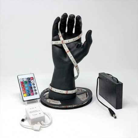 Kit ruban LED RGB 60LED/m IP65 2m50 contrôleur 24 touches avec boitier piles