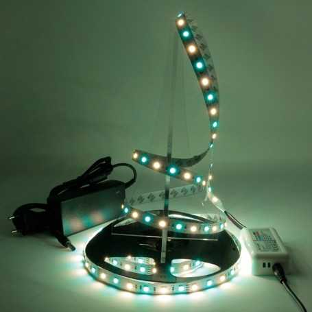 Kit ruban LED RGB+WW 60LED/m 2m50 avec contrôleur RF 220V