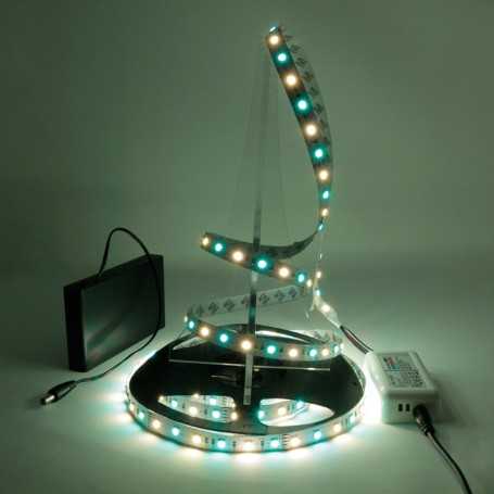Kit ruban LED RGB+WW à piles 60LED/m 2m50 avec contrôleur RF