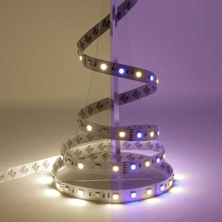 Kit ruban LED RGB+WW à piles 60LED/m 2m50 avec contrôleur RF multizone