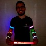 Bracelet lumineux LED rouge étanche pour sortie sportive