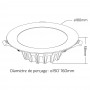 Spot LED encastrable diamètre 180mm