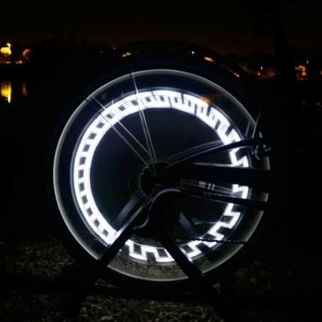 Valve LED blanche pour roue de vélo