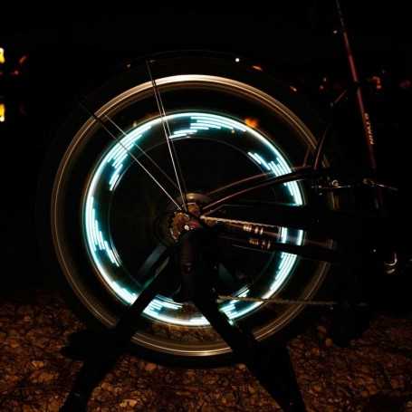 Catadioptre lumineux LED pour roue de vélo