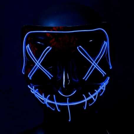 Masque lumineux La Purge bleu
