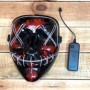 Masque LED lumineux blanc d'Halloween