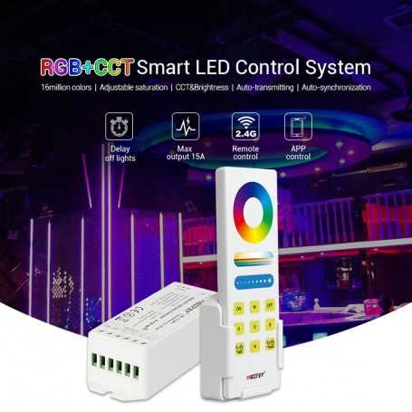 Kit contrôleur RGB+CCT avec télécommande RF tactile Mi-Light (MiBOXER)