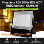 Projecteur LED connecté étanche RGB+CCT 200W 220V Mi-Light (MiBOXER)