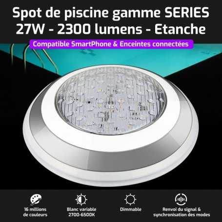 Projecteur LED de piscine connecté RGB+CCT 27W gamme SERIES Mi-Light (MiBOXER)
