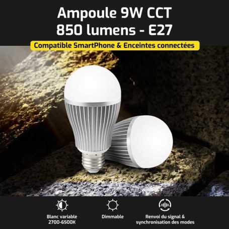 Ampoule LED connectée CCT E27 9W Mi-Light (MiBOXER)