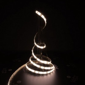 Ruban LED 12V 60LED/m blanc chaud IP65 PREMIUM allumé