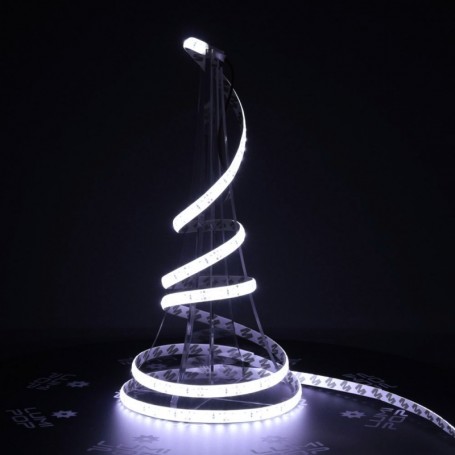 Ruban LED 12V 120LED/m blanc froid IP65 PREMIUM allumé