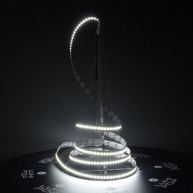 Ruban LED 12V 204LED/m blanc froid IP20 allumé