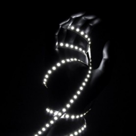 Ruban LED 12V 120LED/m blanc neutre IP20 allumé