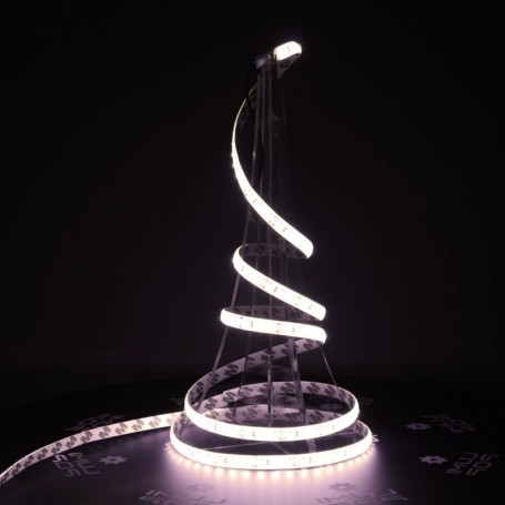 Ruban LED 12V 120LED/m blanc neutre IP65 PREMIUM allumé