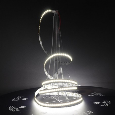 Ruban LED 12V 204LED/m blanc neutre IP20 allumé