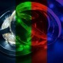 Ruban LED 12V 60LED/m RGB+W IP20 allumé