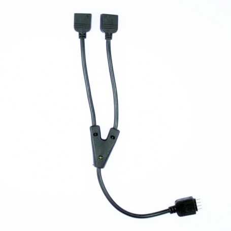Connecteur 2 sorties pour ruban led RGB