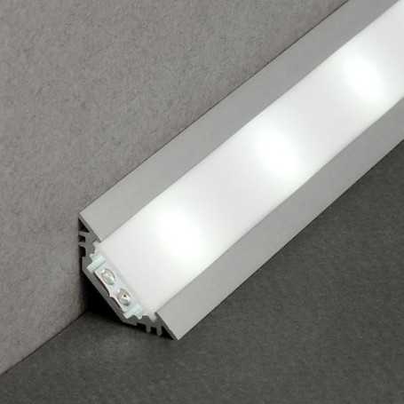 Profilé Aluminium Encastré 1m pour Rubans LED jusqu'à 10mm - Ledkia