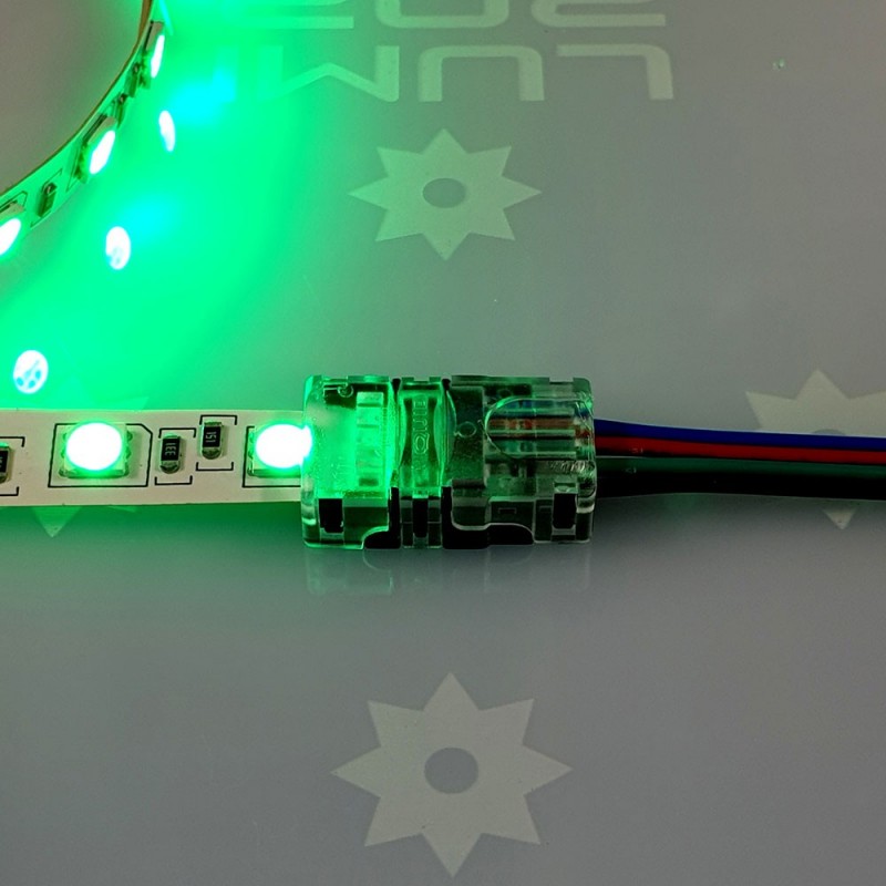 Ensemble de 40 connecteurs de bande LED, Kit RGB 5050 sans fil à 4 broches de 10mm, comprenant