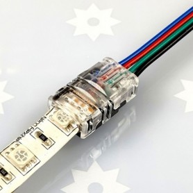 Branchement du ruban LED sur le raccord RGB rapide étanche