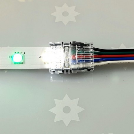 Connecteur D'Angle 90° Pour Bande LED RGBW 12mm - Clip 5 Broches, Compatible 17x5mm