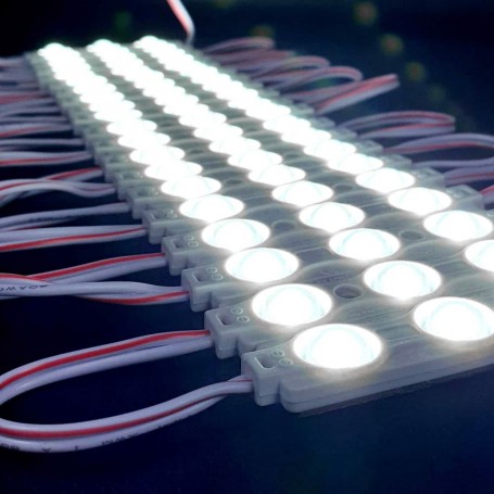 Chainette de 20 modules 3 LED de 0,72W blanc froid 6500K étanche 12V