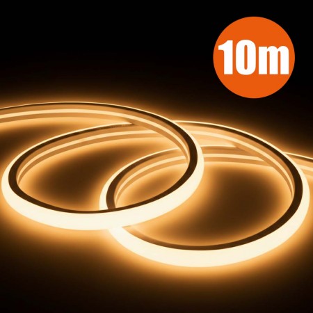 Ruban LED effet néon blanc chaud 10m