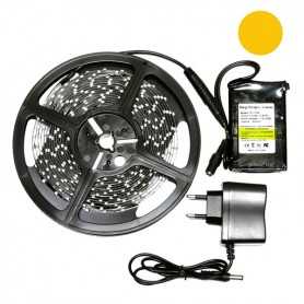 Kit bande led flexible orange avec batterie rechargeable