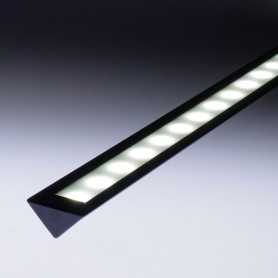Profilé aluminium noir 1 mètre encastrable ou d'angle pour bandeau led kit complet