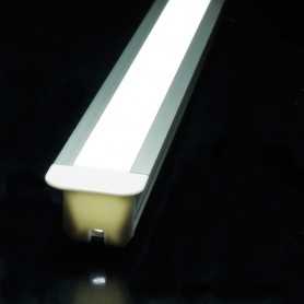 Profilé deep aluminium anodisé de 1 mètre pour éclairage led