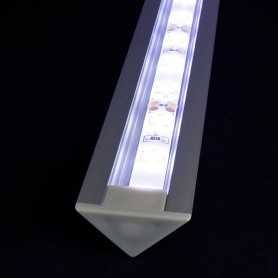 KIT profilé LED aluminium TRIO encastrable de 1m avec diffuseur transparent