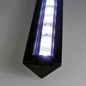 KIT profilé LED aluminium TRIO encastrable NOIR de 1m avec diffuseur transparent