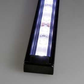 KIT profilé LED aluminium SURFACE L NOIR de 1m avec diffuseur transparent