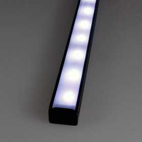KIT profilé LED aluminium SLIM NOIR de 1m avec diffuseur givré