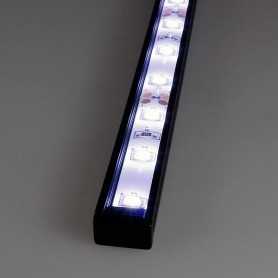KIT profilé LED aluminium SLIM NOIR de 1m avec diffuseur transparent