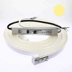 Kit néon LED bulbe blanc chaud 10m avec alimentation 220V étanche